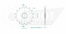 Standard Sprocket Front 520 Natural For CF Moto GT 400 ABS 2020-2021