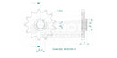 Standard Sprocket Front 520 Natural For Tm Racing ENDURO 125 2T 2003-2003