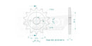 Standard Sprocket Front 520 Natural For Honda CB 300 F 2015-2018