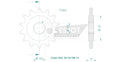 Standard Sprocket Front 520 Natural For Zontes 350 GK ABS 2022-2023
