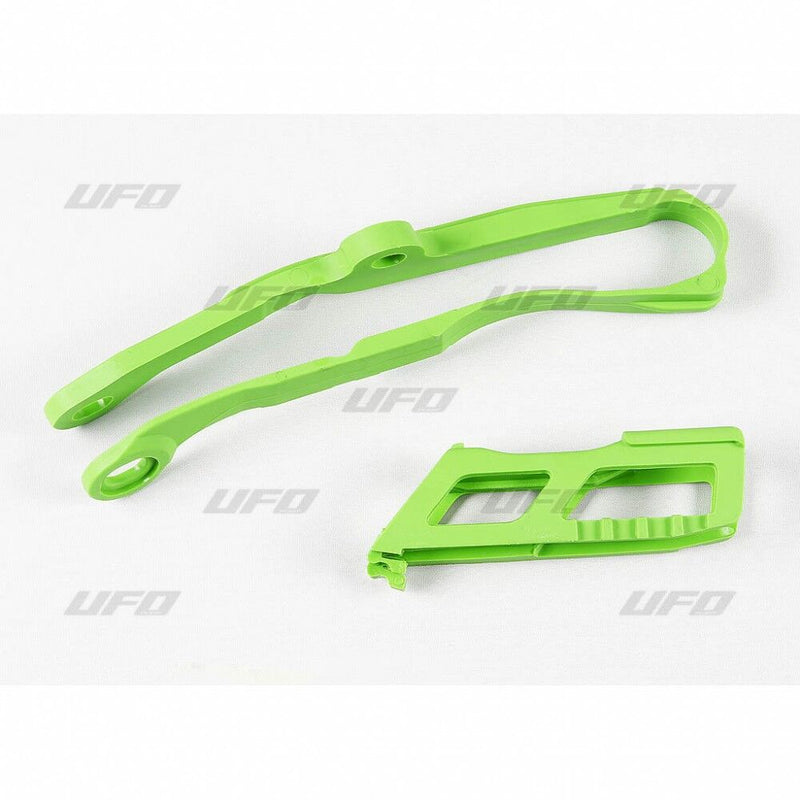 Chain Guide And Swingarm Chain Slider Kit Green For Kawasaki KX 250 F