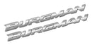 3D Motorcycle Stickers - Lettering Silver For Suzuki Burgman