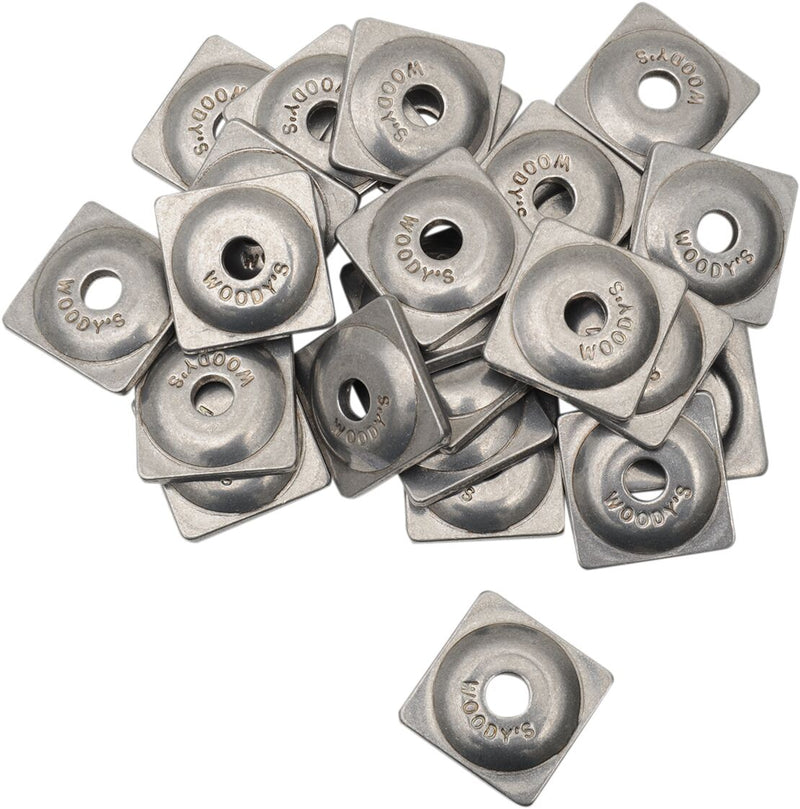 Square Digger Aluminum Support Plates Silver - 8 MM