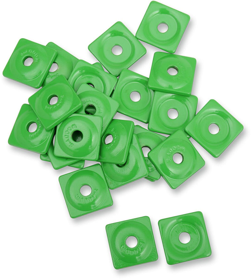 Square Digger Aluminum Support Plates Green - 8 MM
