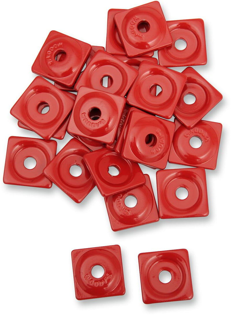 Square Digger Aluminum Support Plates Red - 8 MM