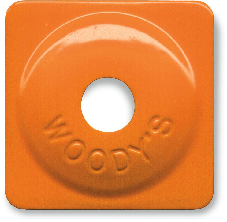 Square Digger Aluminum Support Plates Orange - 8 MM