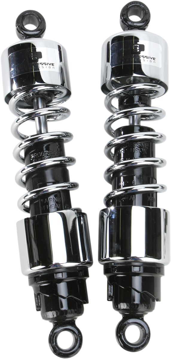 412 Series Cruiser Shocks Black / Chrome For Triumph Bonneville 800 2000-2006 - 12.50 Inch