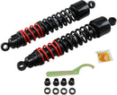 Stiletto Shocks Black With Red & Black Springs - 15 Inch