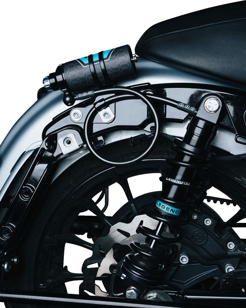 REVO ARC Remote Reservoir External Mount Black / Powder-Coated For Harley Davidson FLHR 1584 2009-2011