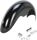 Hugger Series Front Fender with Mounting Blocks for Softail/Dyna Black For Harley Davidson FXST 1750 ABS 2021-2024 - 48.3 CM