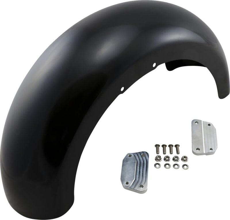 Hugger Series Front Fender with Mounting Blocks for Softail/Dyna Black For Harley Davidson FLFB 1750 ABS 2018-2020 - 45.7 CM