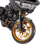 Carbon Fiber 19" Cafe Front Fender Black / Gloss For Harley Davidson FLHXSE 1977 ABS