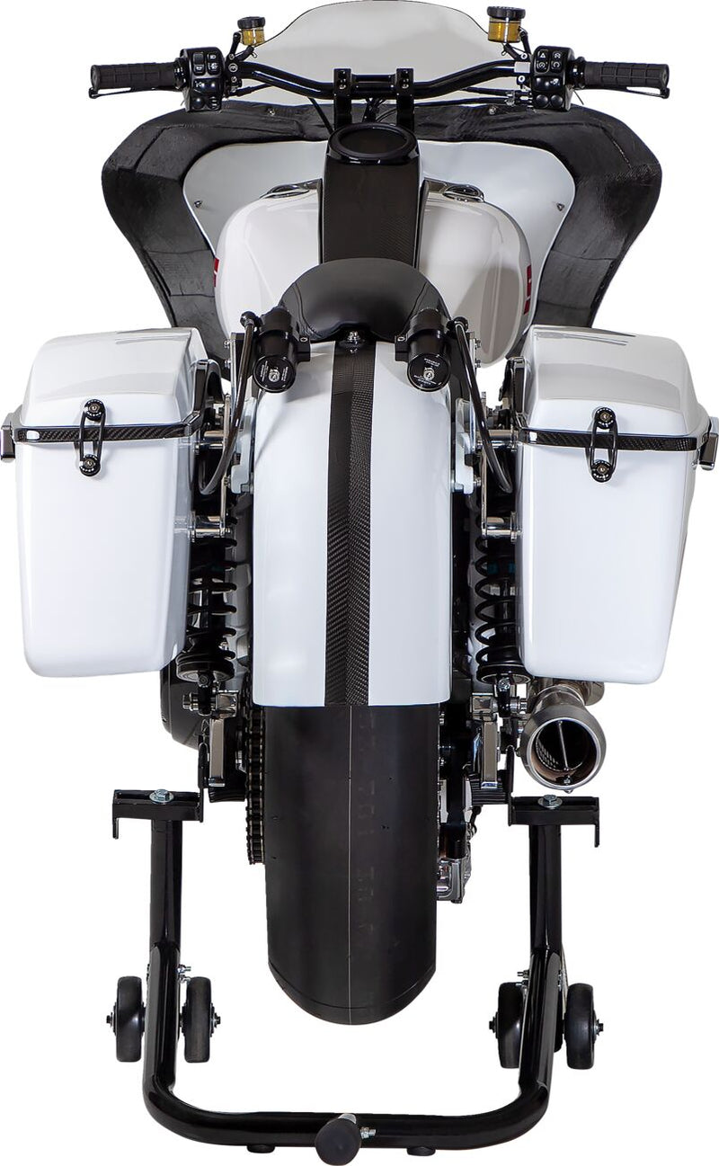 Carbon Fiber Rear Fender Black / Gloss For Harley Davidson FLD 1690 2012-2013