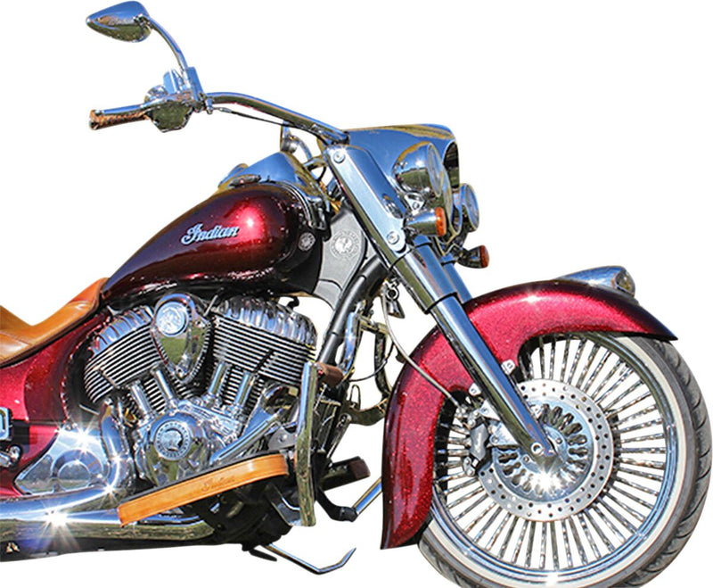 Front Fender for Indian Chief Springfield Roadmaster Black / E-Coating For Indian CHIEF 111 ABS 2017-2020 - 40.6 CM
