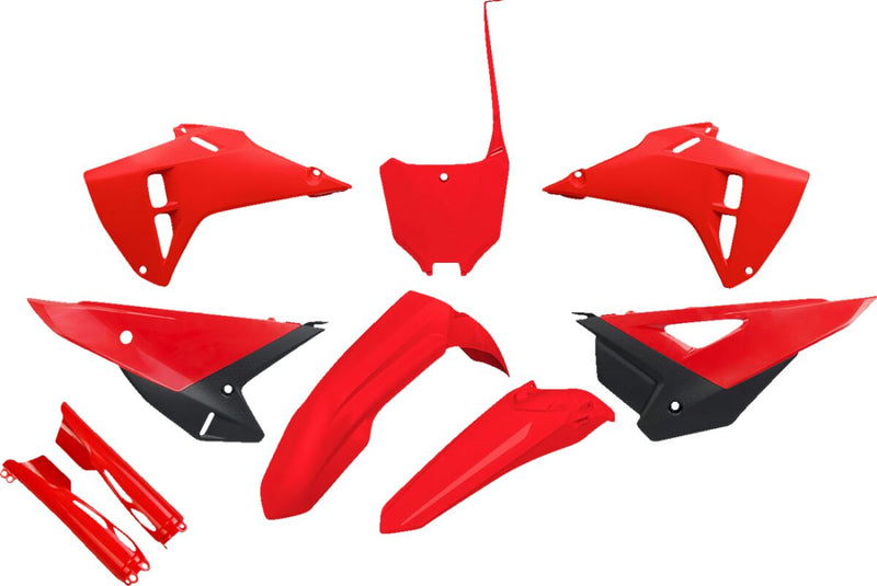 Replacement Plastic Body Kit Black / Red For Honda CRF 250 R