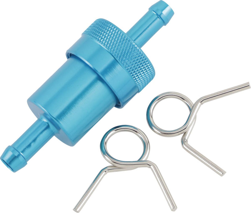 Anodized Aluminum Fuel Filter Anodized / Blue - 7.9 MM