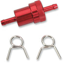Anodized Aluminum Fuel Filter Anodized / Red - 6.4 MM