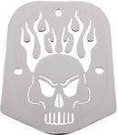 Skull Steel Backrest Insert Chrome For Tall Square Backrests
