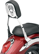 Skull Steel Backrest Insert Chrome For Tall Square Backrests