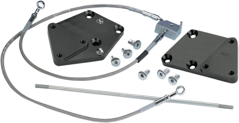 3" Foot Control Extension Kit Anodized / Black / Silver For Harley Davidson FLSTC 1584 - +76.2 MM