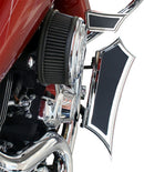 Instigator Rear Brake Pedal Cover Black / Chrome For Harley Davidson FLHR 1450