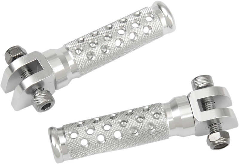 Slash-Cut Style Footpegs Silver For Yamaha FZR 1000 - 88.9 MM