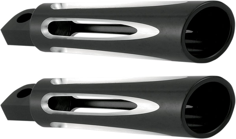 Ness-Tech® Footpegs Aluminum / Black For Harley Davidson FLD 1690