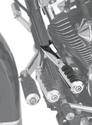 Highway Pegs with Frame Mounts Black / Chrome - 32 MM