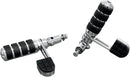 Anti-Vibration Folding Highway Pegs Black / Chrome