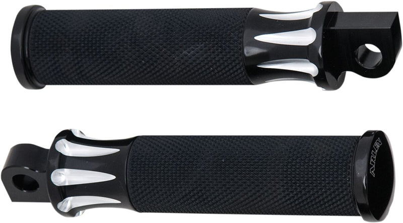 Fusion Male-Mount Footpegs Aluminum / Black For Harley Davidson FLHFB 1868 ABS