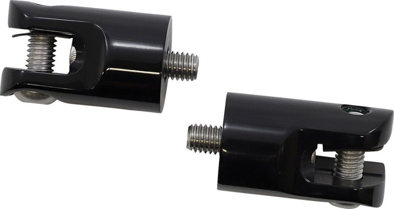 Footpeg Mounts Black For Harley Davidson FLFBS 1868 ABS - 3/8-16