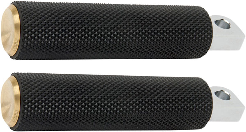 Fusion Male-Mount Footpegs Black / Brass