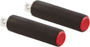 Fusion Male-Mount Footpegs Black / Red For Harley Davidson FLD 1690