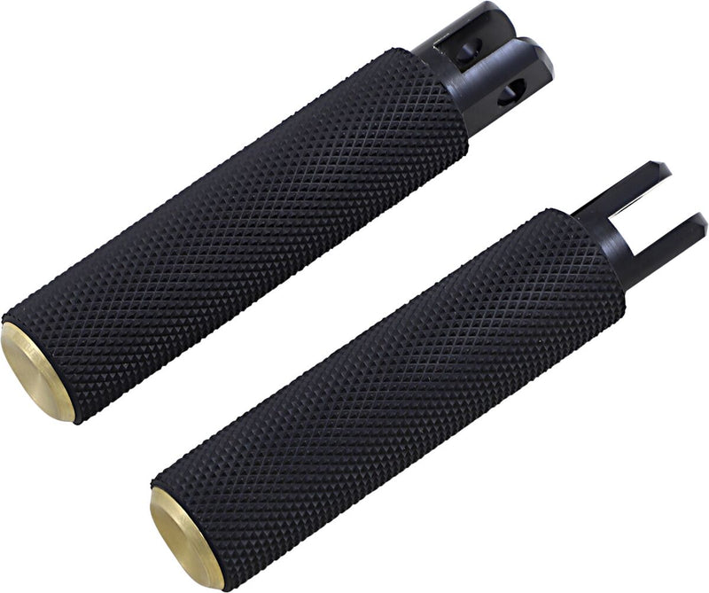 M-Eight Fusion Footpegs Black / Brass For Harley Davidson FLDE 1750 ABS
