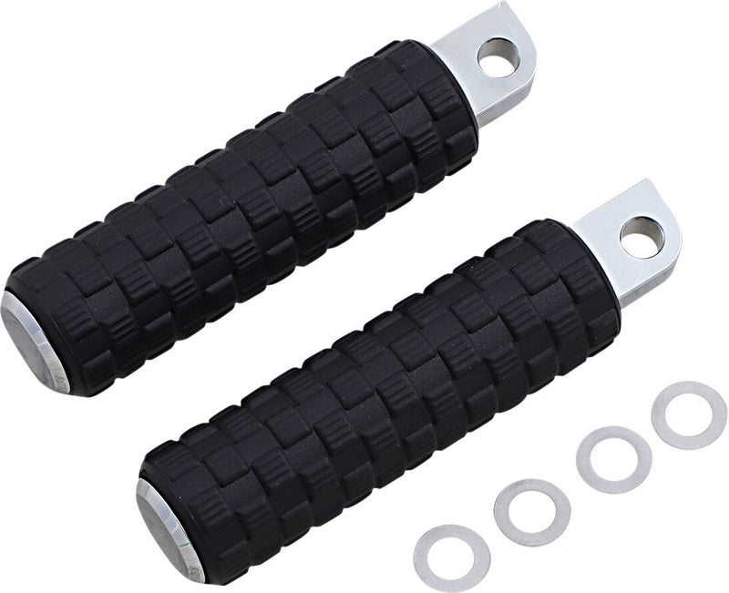 Fusion Male-Mount Footpegs Black / Chrome For Harley Davidson FLD 1690