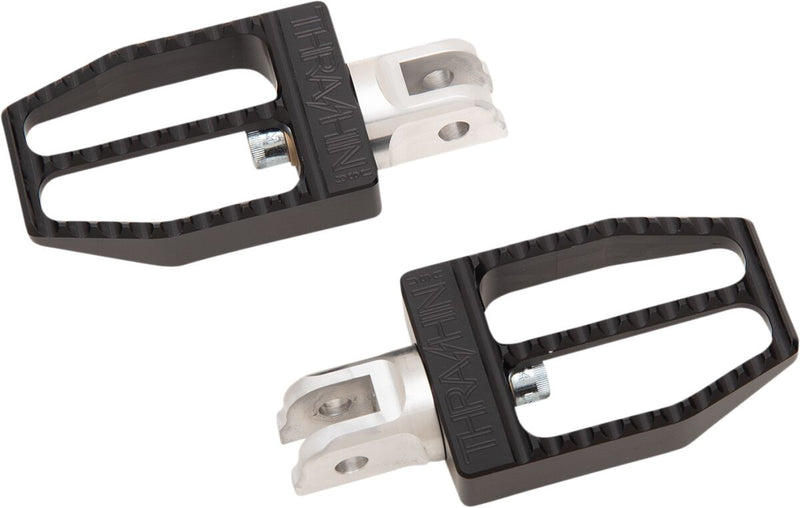 Militant Footpegs Anodized / Black For Harley Davidson FLFB 1750 ABS