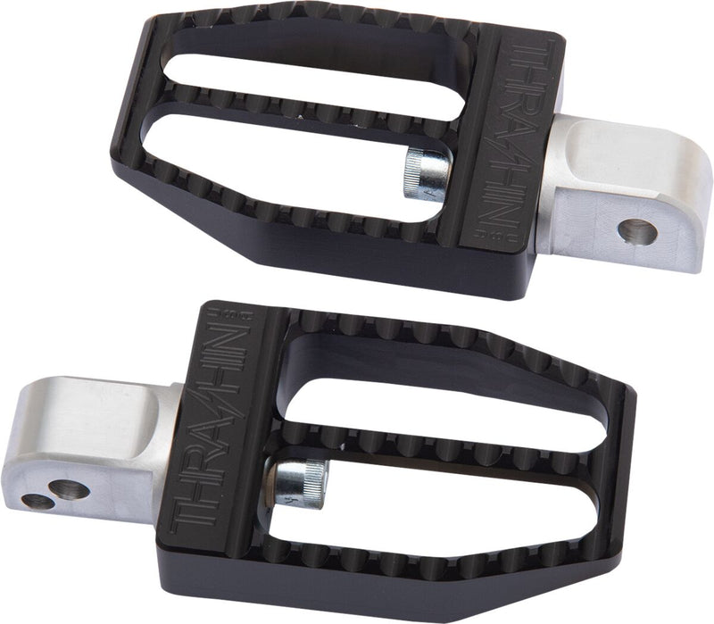 Militant Footpegs Anodized / Black For Harley Davidson FLDE 1750 ABS