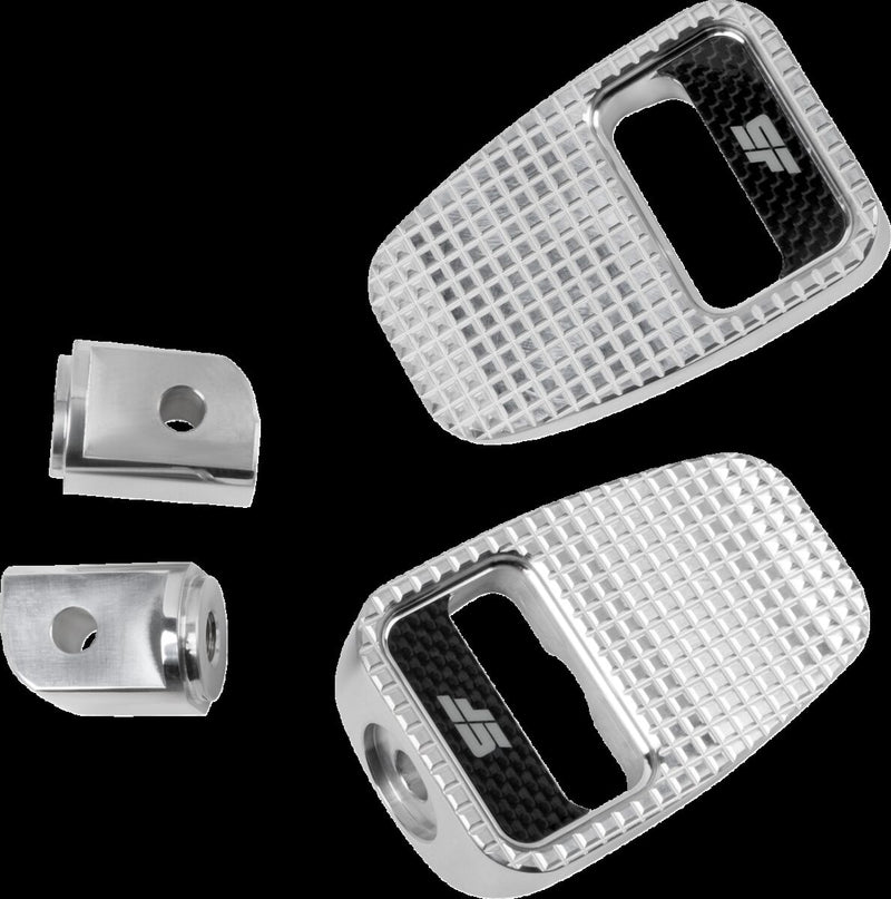 Foot Pegs Polished / Silver For Harley Davidson FLDE 1750 ABS 2018-20