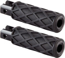 Diamond Foot Pegs Black For Harley Davidson FLSB 1750 ABS 2018-2024 - 114 MM