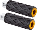 Diamond Footpegs Black / Gold For Harley Davidson FLHTC 1450