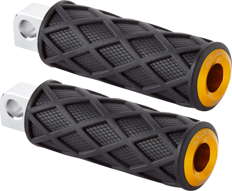 Diamond Footpegs Black / Gold For Harley Davidson FLHTC 1450