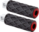 Diamond Footpegs Black / Red For Harley Davidson FLHTC 1450