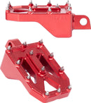 Aggressor Foot Pegs Anodized / Red For Harley Davidson FL 1200 1972-1977 - 57 MM