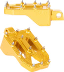 Aggressor Foot Pegs Anodized / Gold For Harley Davidson FL 1200 1972-1977 - 57 MM