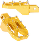 Aggressor Foot Pegs Anodized / Gold For Harley Davidson FLDE 1750 ABS 2018-2020 - 57 MM