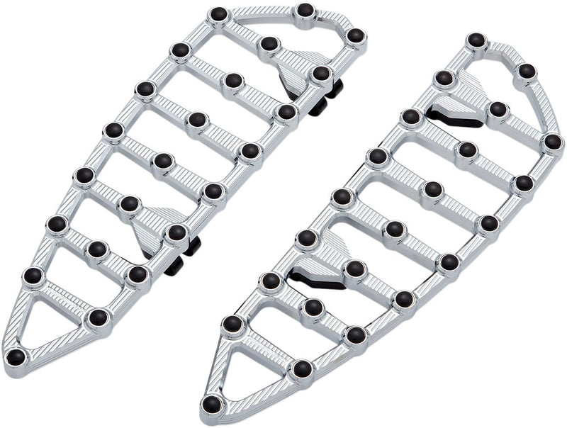 MX Billet Floorboards Anodized / Chrome For Harley Davidson FLHR 1450