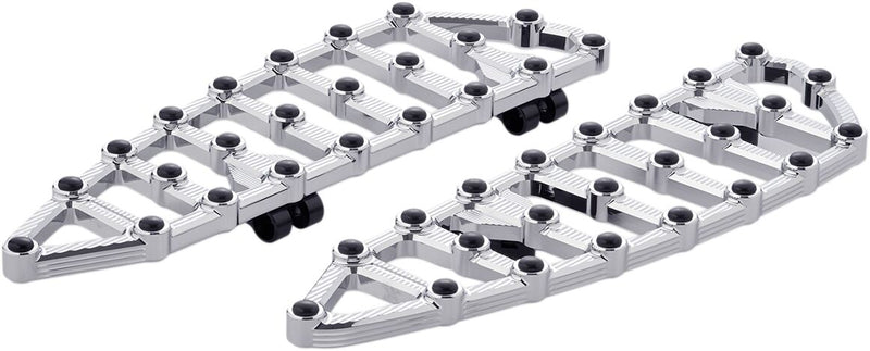 MX Billet Floorboards Anodized / Chrome For Harley Davidson FLHR 1450