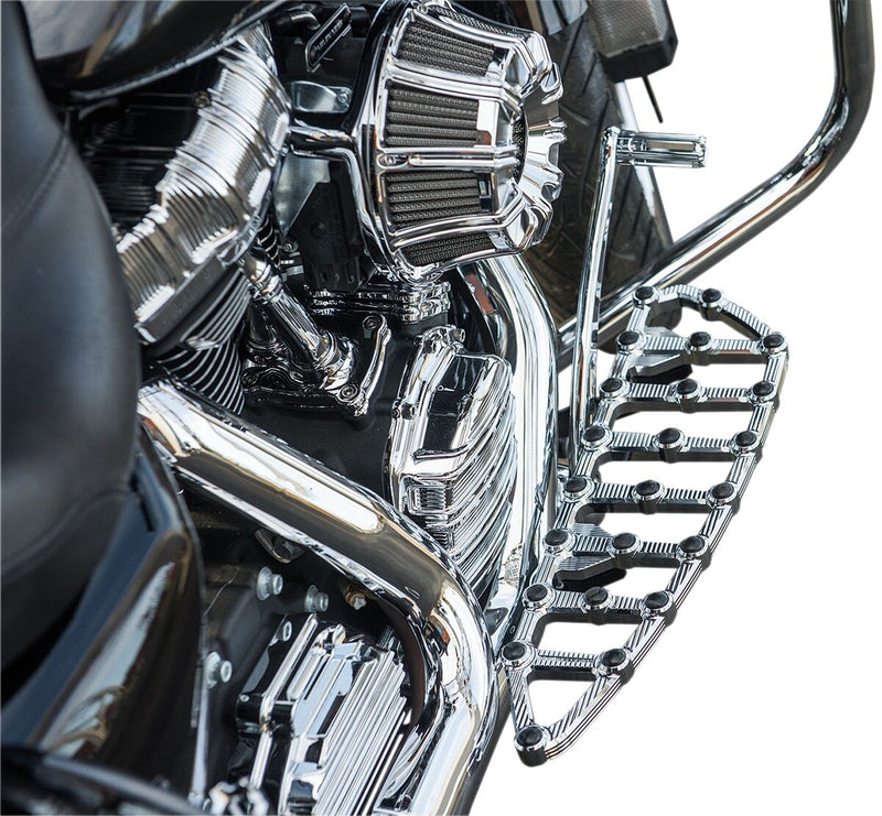MX Billet Floorboards Anodized / Chrome For Harley Davidson FLHR 1450
