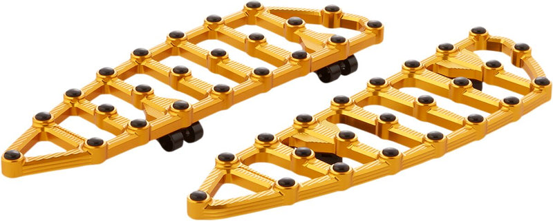 MX Billet Floorboards Anodized / Gold For Harley Davidson FLDE 1750 ABS
