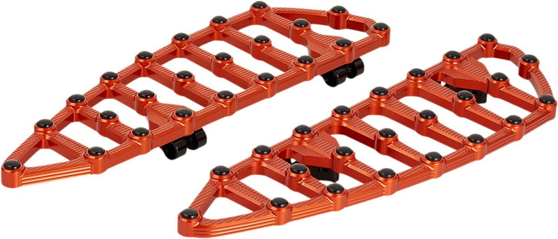 MX Billet Floorboards Anodized / Orange For Harley Davidson FLDE 1750 ABS